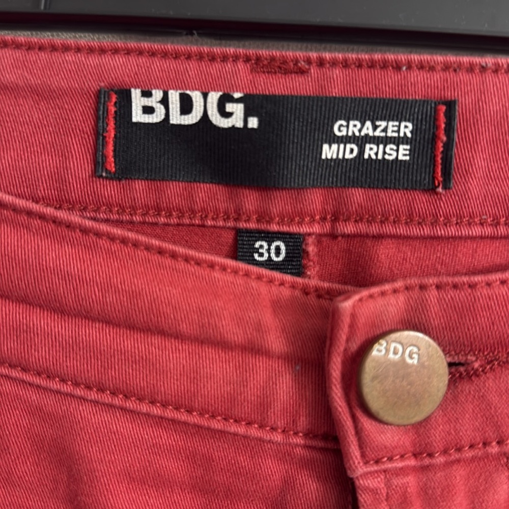 BDG Red Grazer Mid Rise - Picture 2 of 2